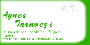 agnes tarnoczi business card